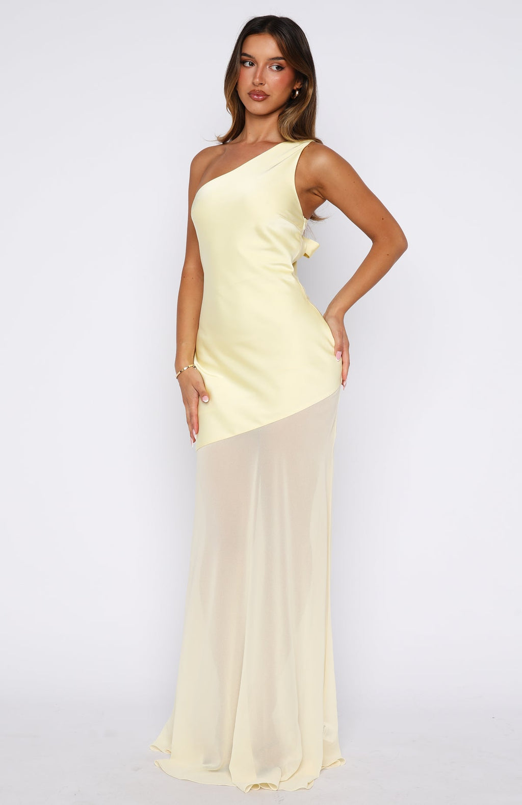 Trending Vip Vibes Maxi Dress Lemon