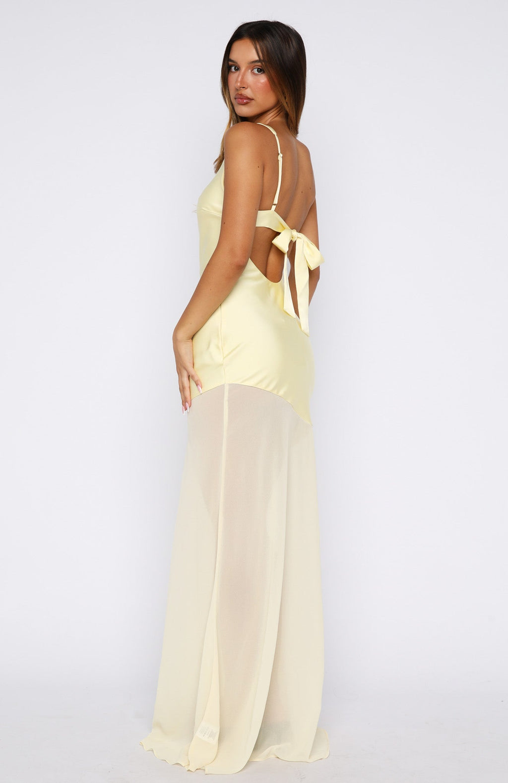 Trending Vip Vibes Maxi Dress Lemon