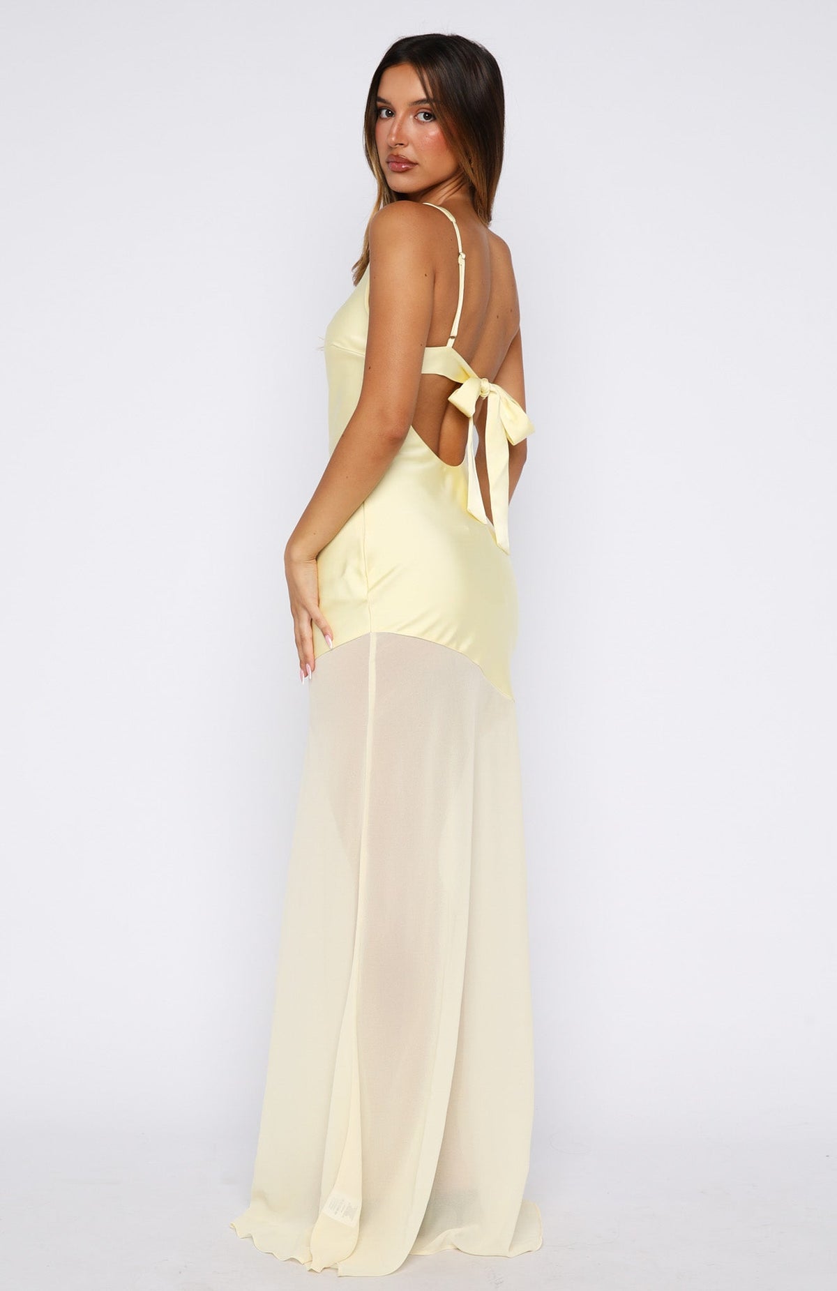 Trending Vip Vibes Maxi Dress Lemon