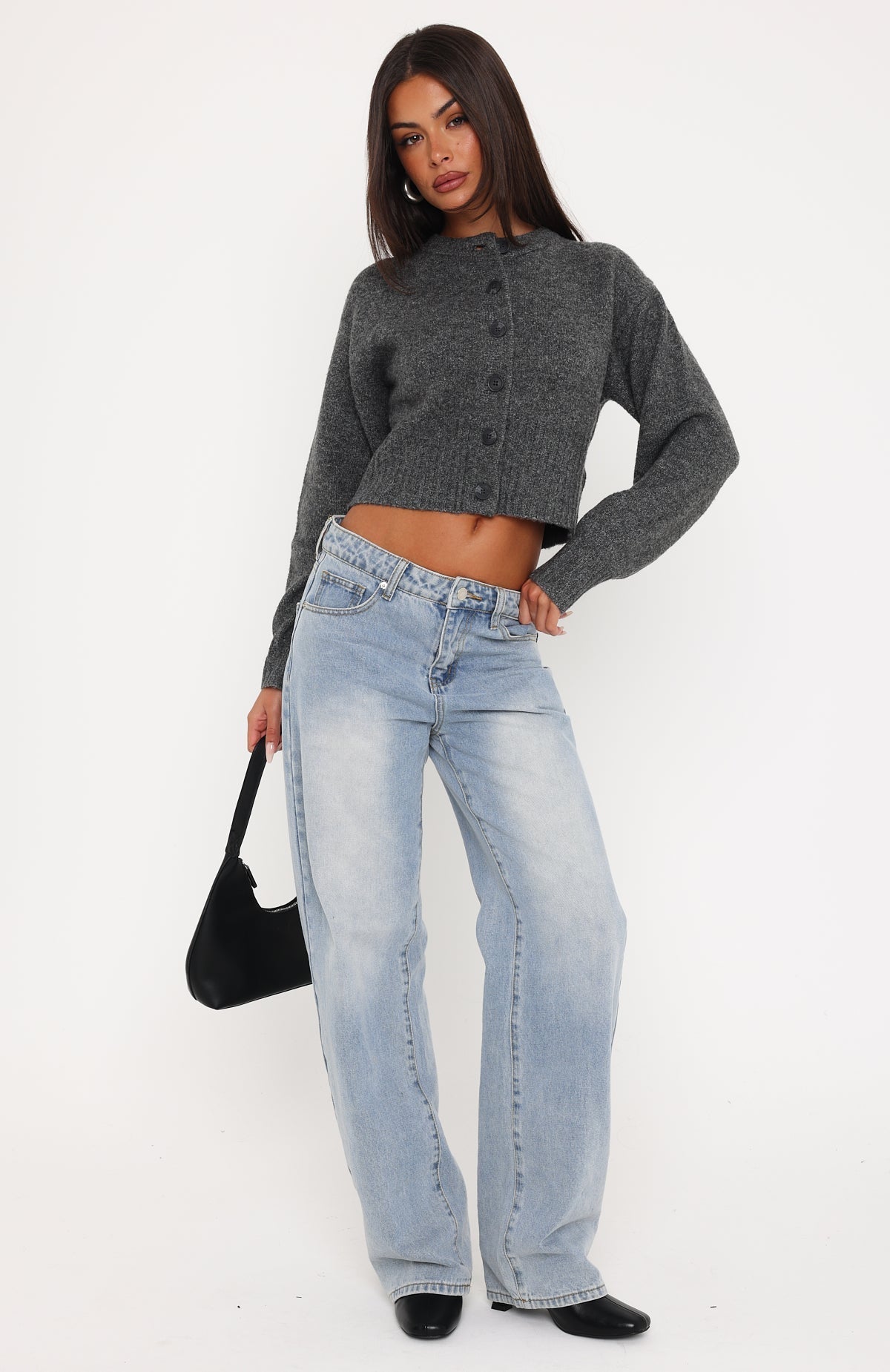 Trending Willow Knit Cardigan Charcoal