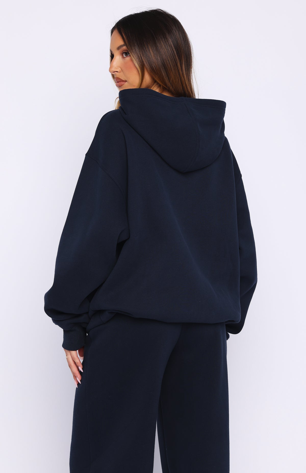 Trending Wishing For It Oversized Hoodie Navy