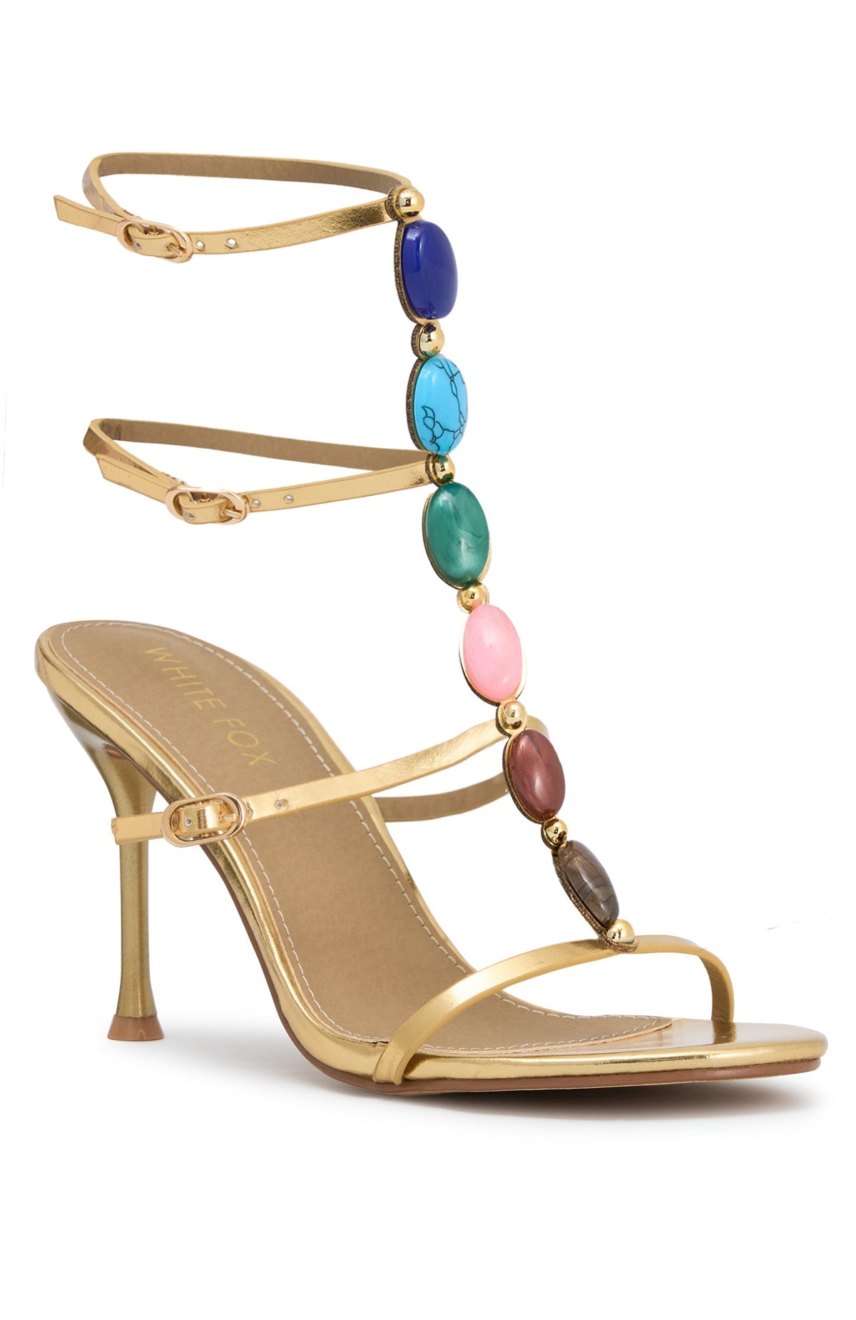 Trending Yana Beaded Heels Gold