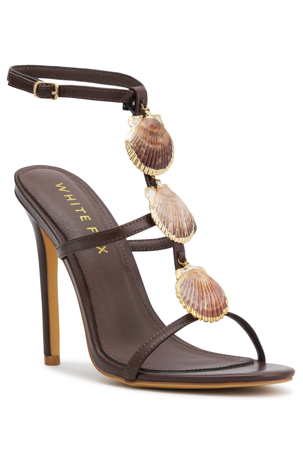 Trending Yindi Shell Heels Chocolate
