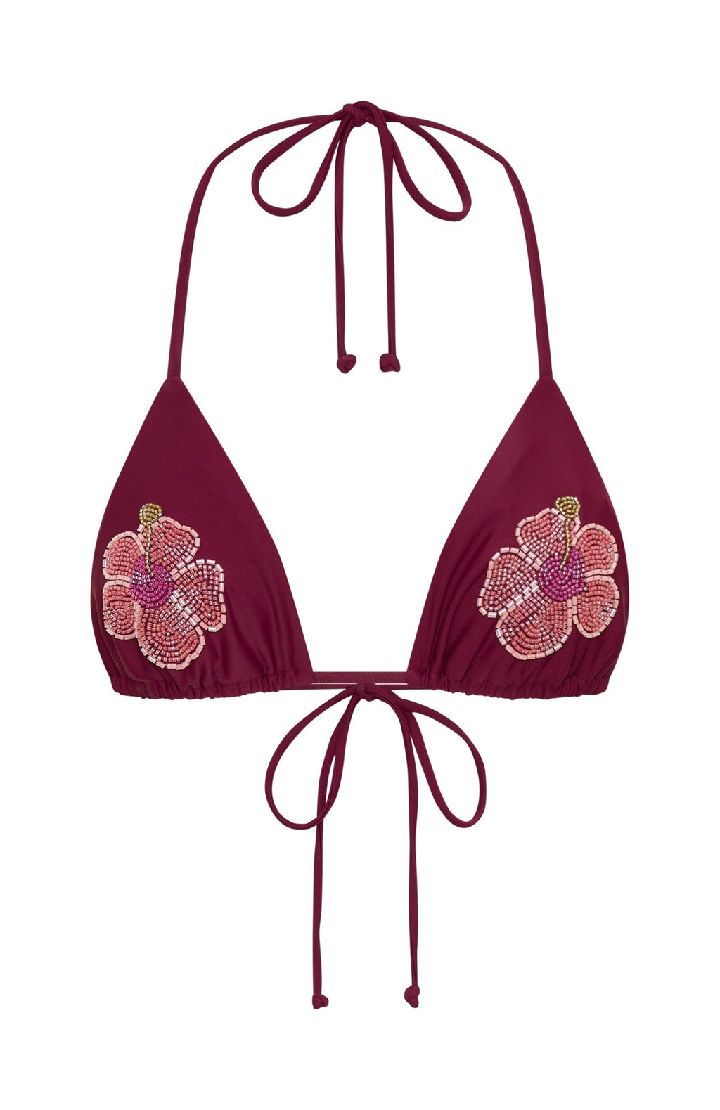 Trending Yolanda Beaded Bikini Top Sangria