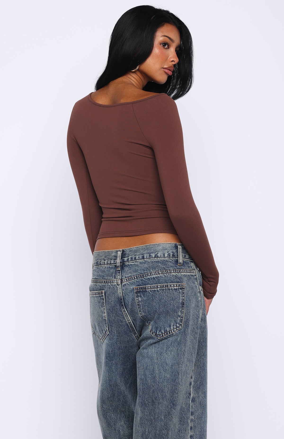 Trending You Just Get Better Long Sleeve Top Expresso