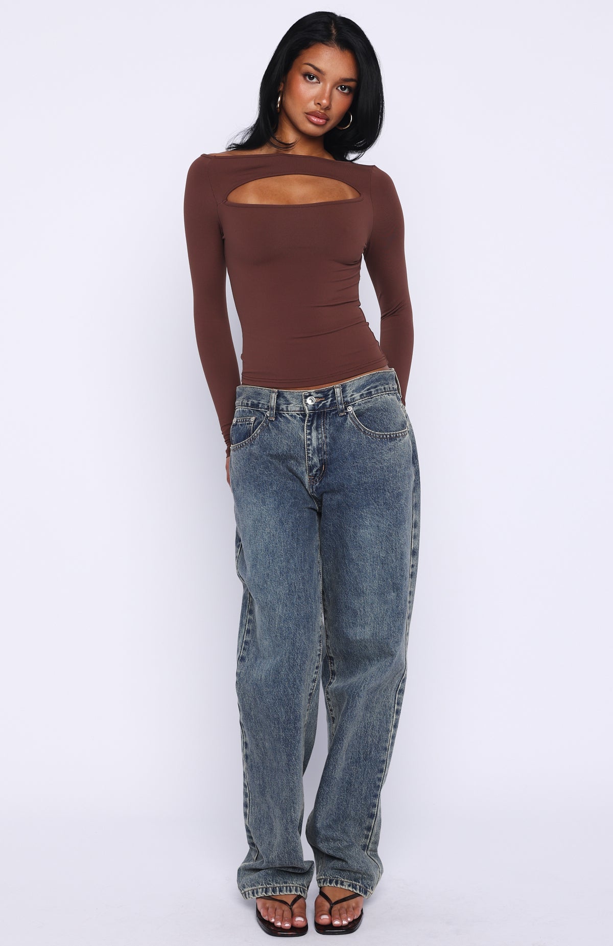 Trending You Just Get Better Long Sleeve Top Expresso
