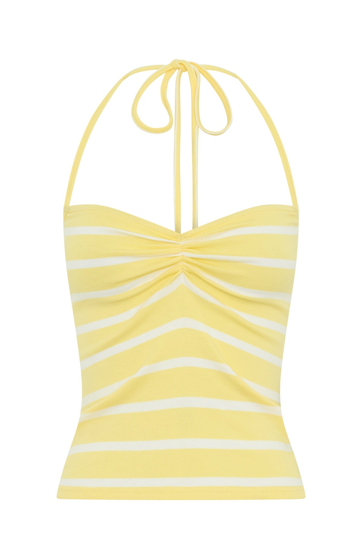 Trending You Said Forever Halter Top Lemon Stripe