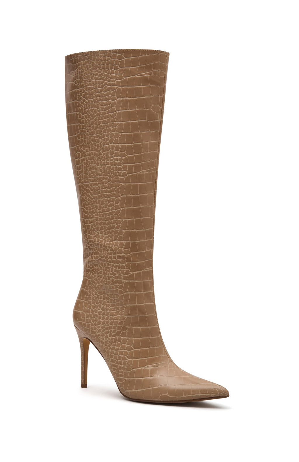 Trending Ziggy Knee High Boots Nude Croc