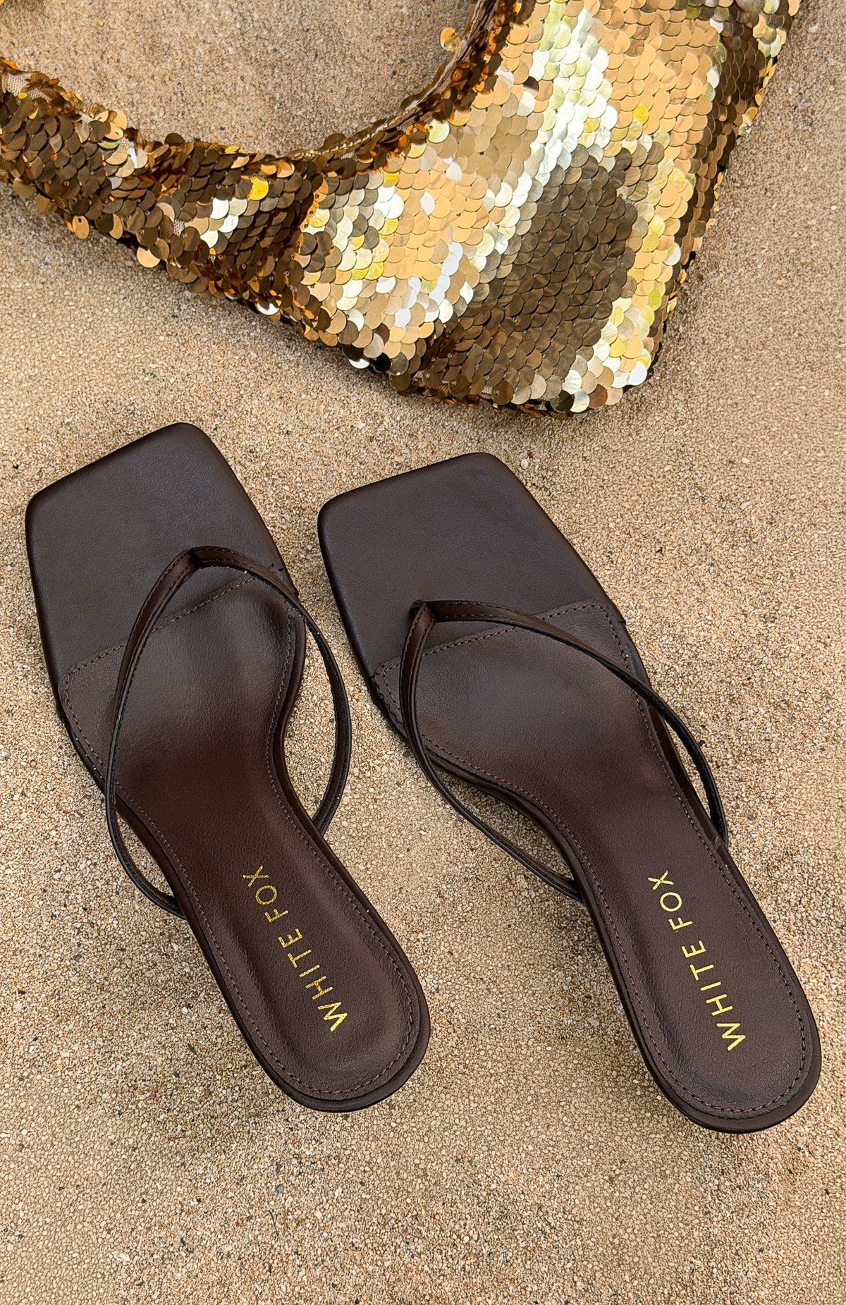 Trending Mitchell Thong Mules Chocolate PU