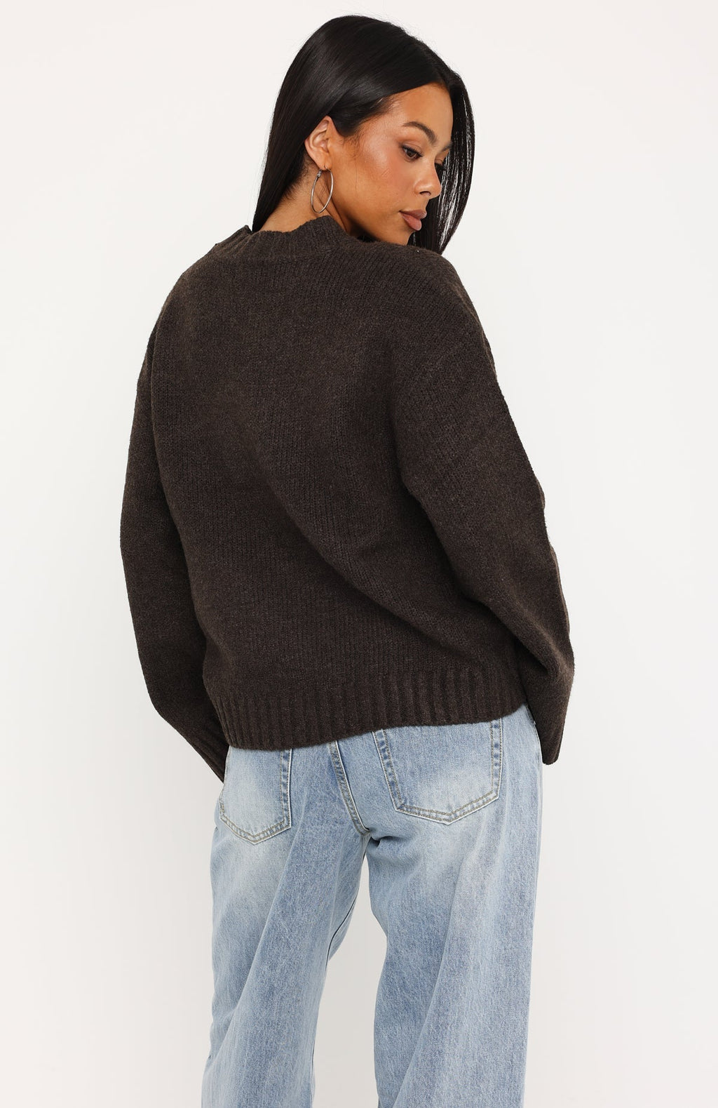 Trending Winters Chill Knit Sweater Chocolate