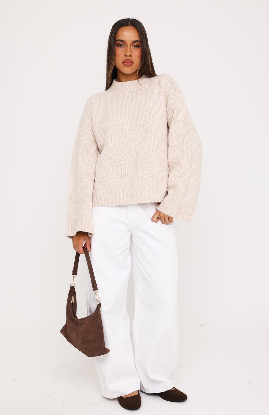 Trending Winters Chill Knit Sweater Oat