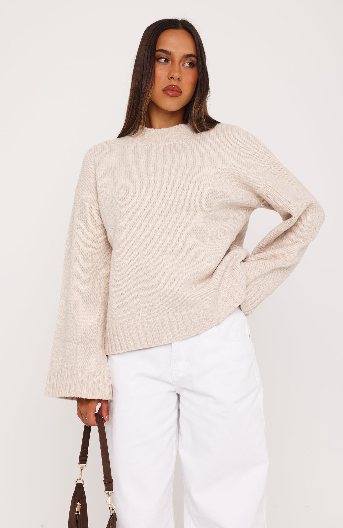 Trending Winters Chill Knit Sweater Oat