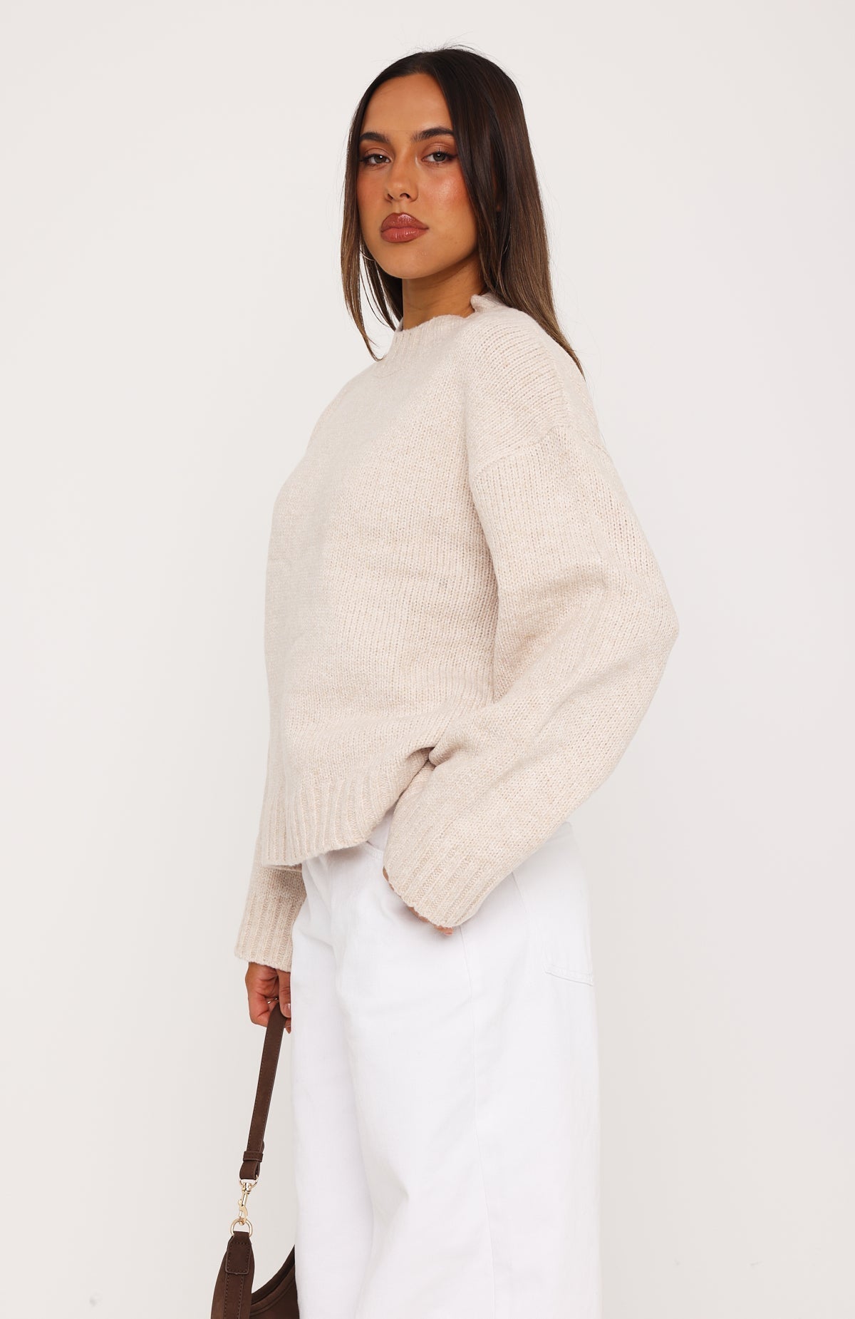 Trending Winters Chill Knit Sweater Oat