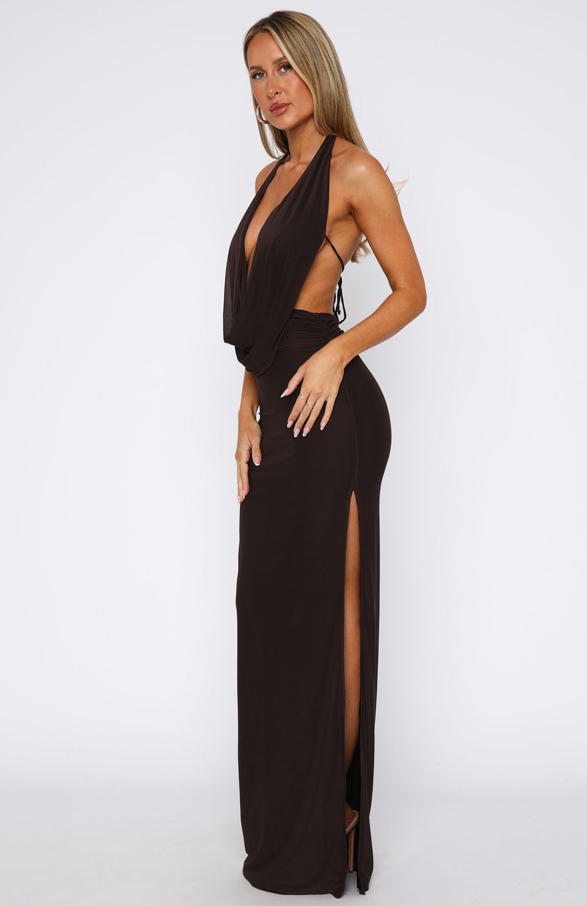 Trending Neither One Of Us Maxi Dress Chocolate