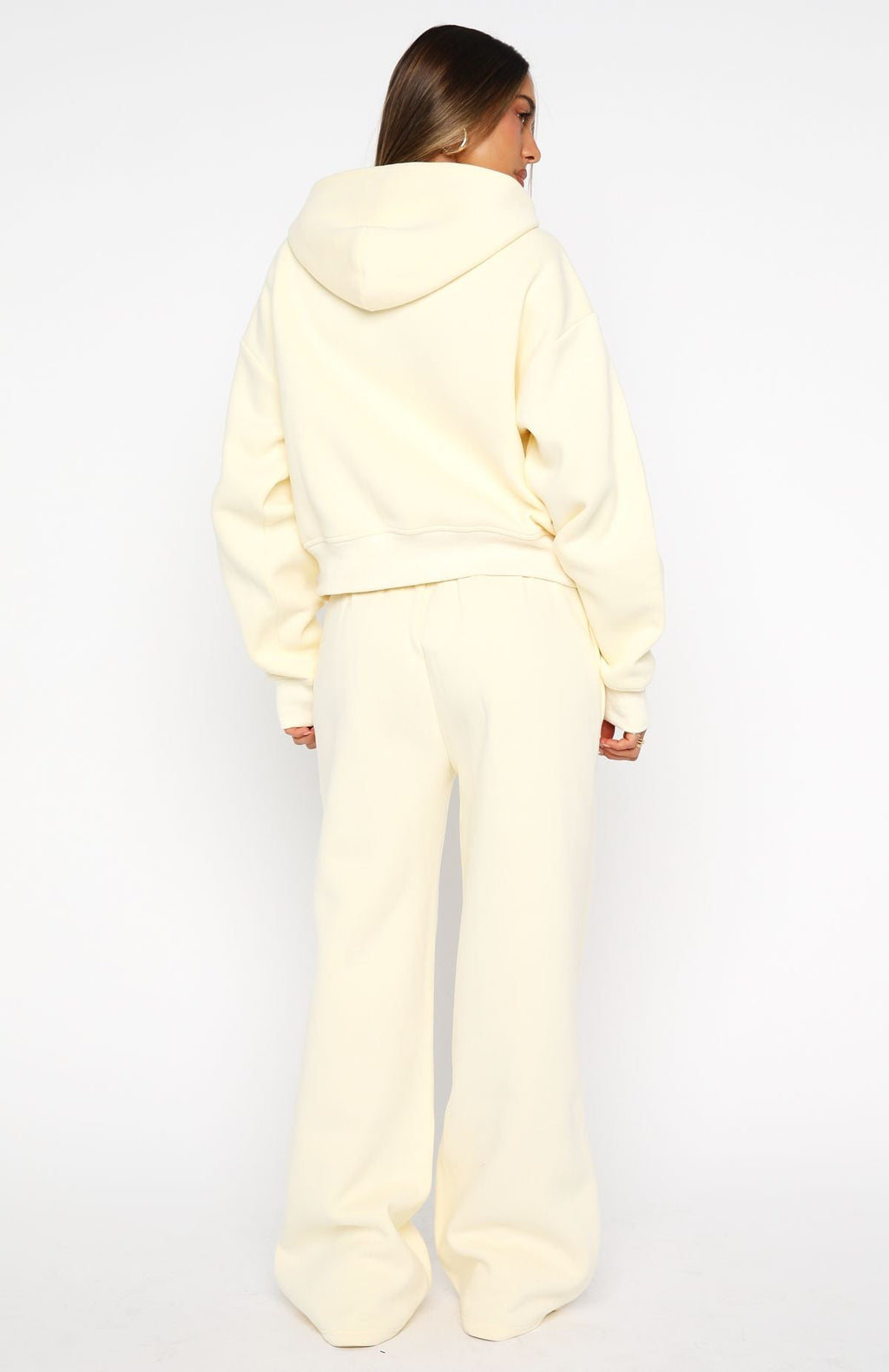 Trending Daydreamers Madeline Wide Leg Sweatpants Lemon