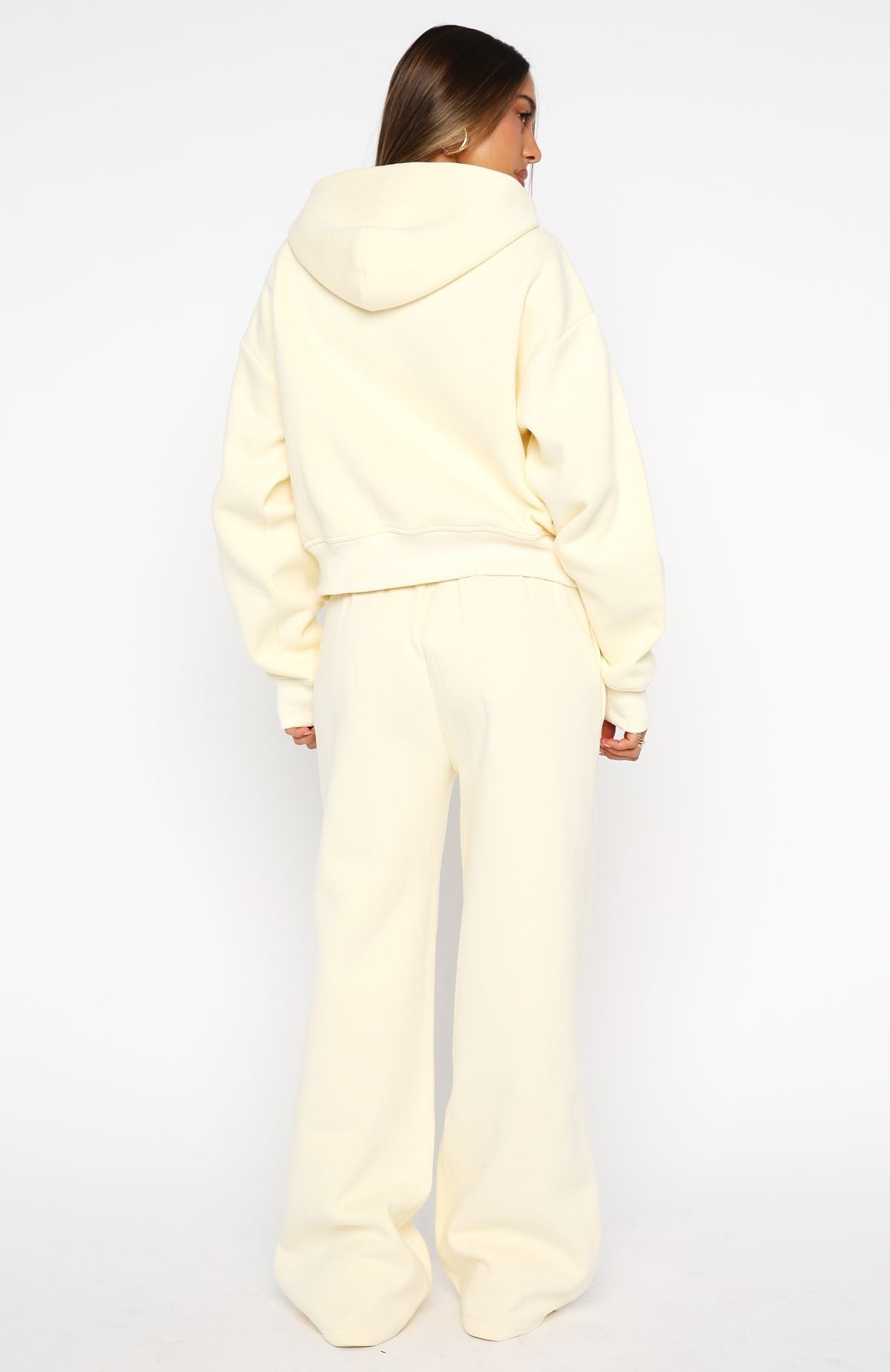 Trending Daydreamers Madeline Wide Leg Sweatpants Lemon