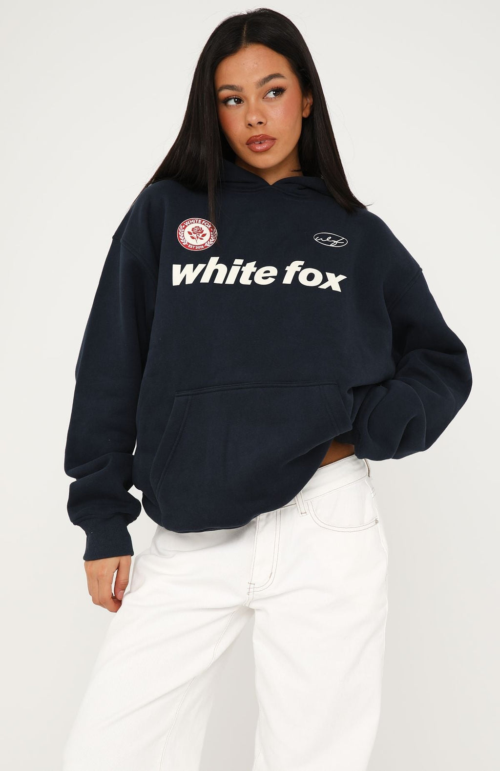 Trending No Matter What Happens Oversized Hoodie Navy