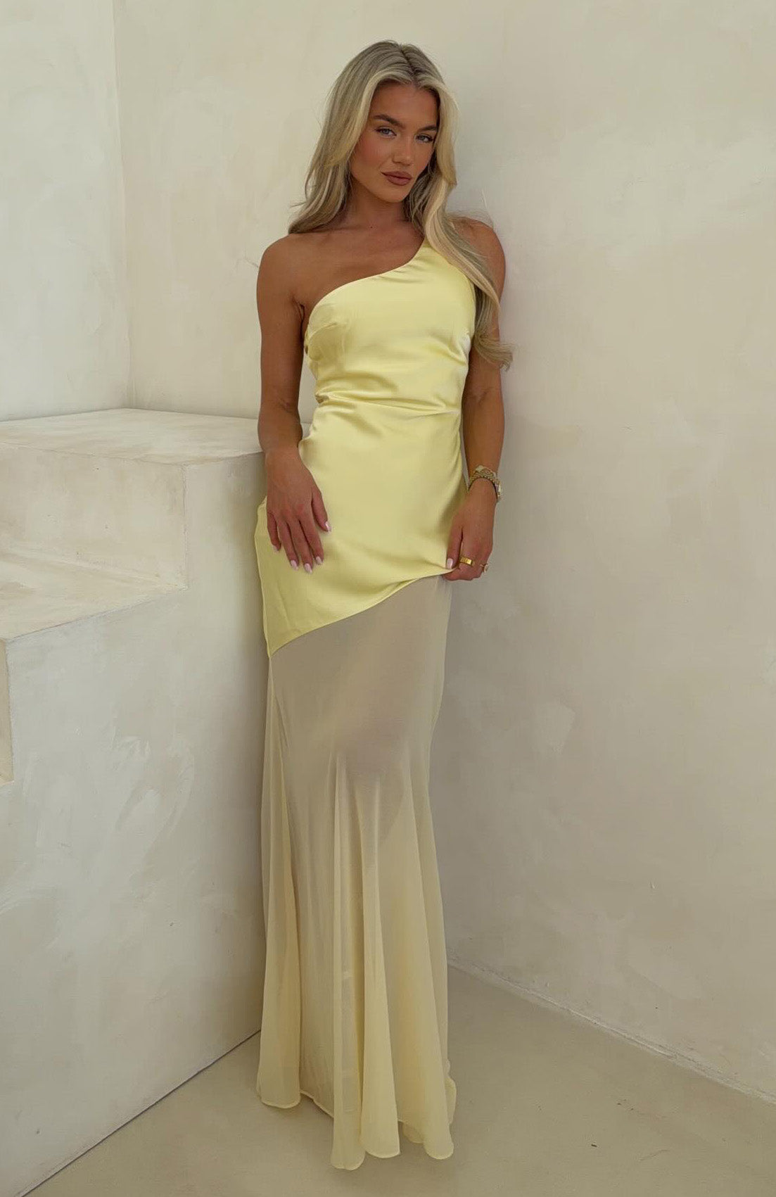 Trending Vip Vibes Maxi Dress Lemon