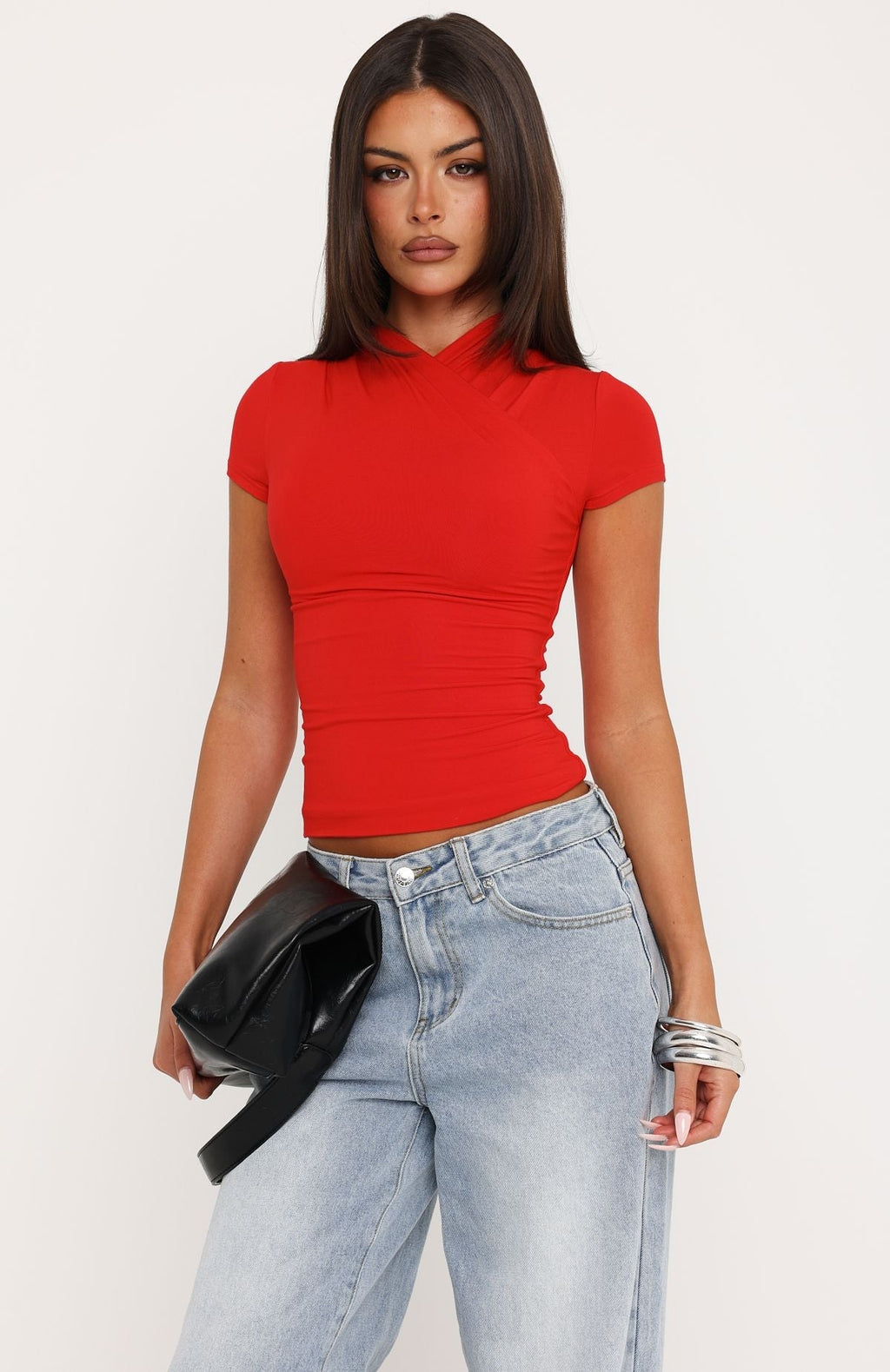 Trending Just Cant Resist Short Sleeve Top Red