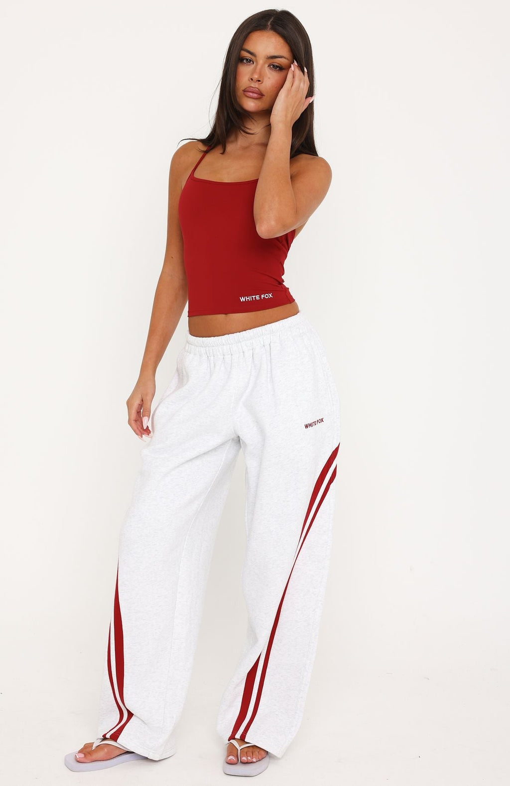 Trending We Both Know Barrel Leg Sweatpants Grey Marle