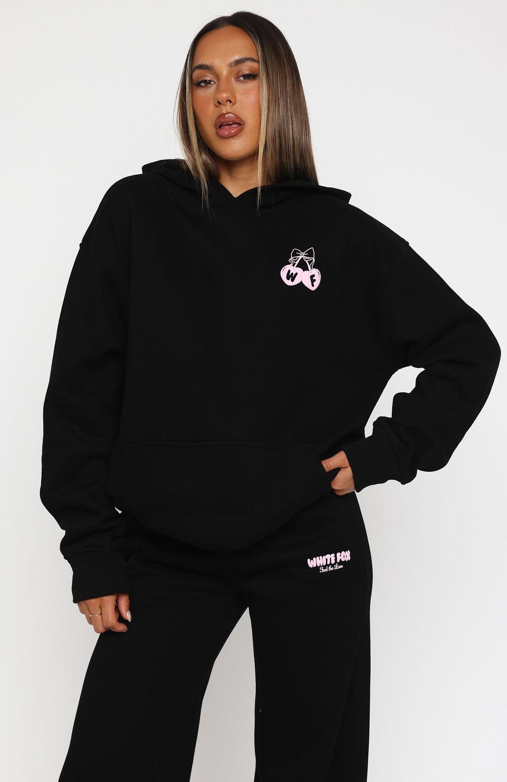 Trending Feel The Love Oversized Hoodie Black