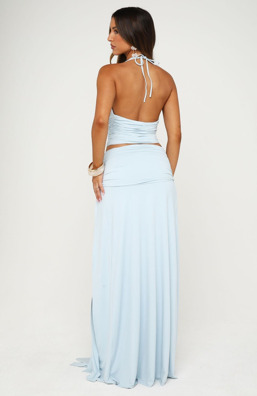 Trending Marina Whisper Maxi Skirt Ice Blue